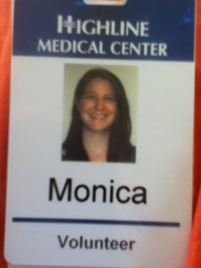 My official volunteer badge - I jumped through a lot of hoops to get this!