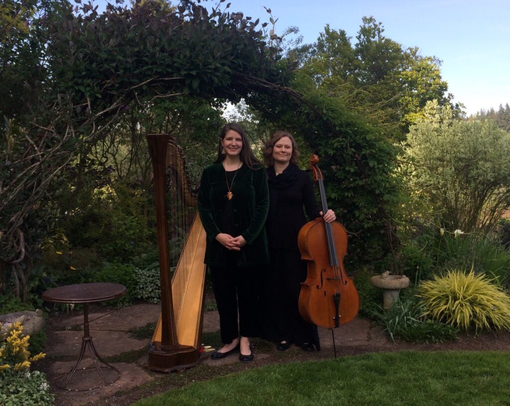 Monica Schley, harpist, Maria Scherer, cellist